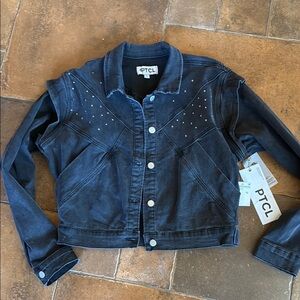 PTCL Nordstrom Black Studded Jean Jacket NWT
Size XL Festival Boho concert